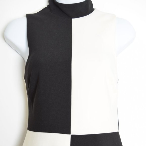 LIKELY dress black and white mod checkerboard twiggy gogo mini dress 4/XS - Picture 3 of 7